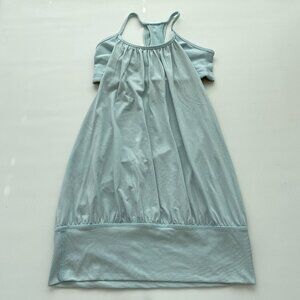 Lululemon No Limits Tank in Caspian Blue/Mini Squiggle Emboss Caspian Blue Size4